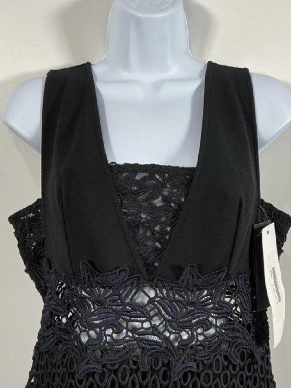 Pinko Black Lace-Overlay Midi Dress - Picture 4 of 10
